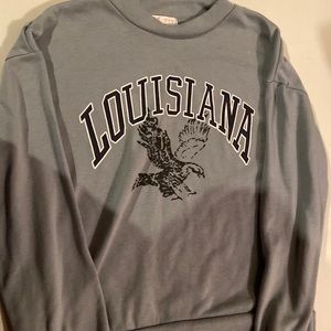 romwe blue sweatshirt